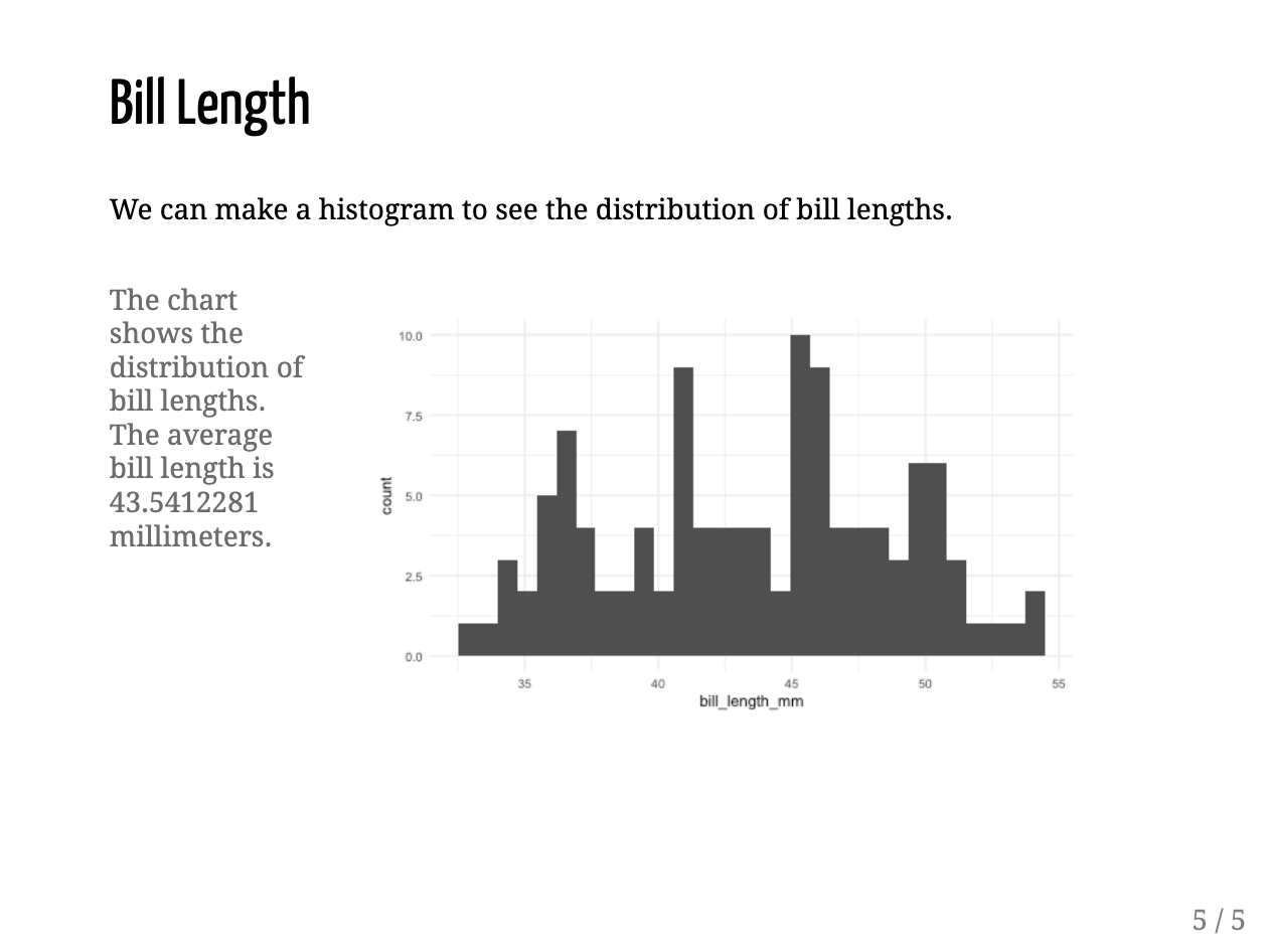 presentation in r markdown